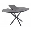 Стол обеденный SIGNAL GASTON Ceramic серый/черный 100-135/100